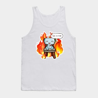 This is fine Robot Tank Top